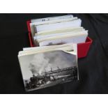 Railway - a large selection of postcard and other size photographs of stations, steam and diesel
