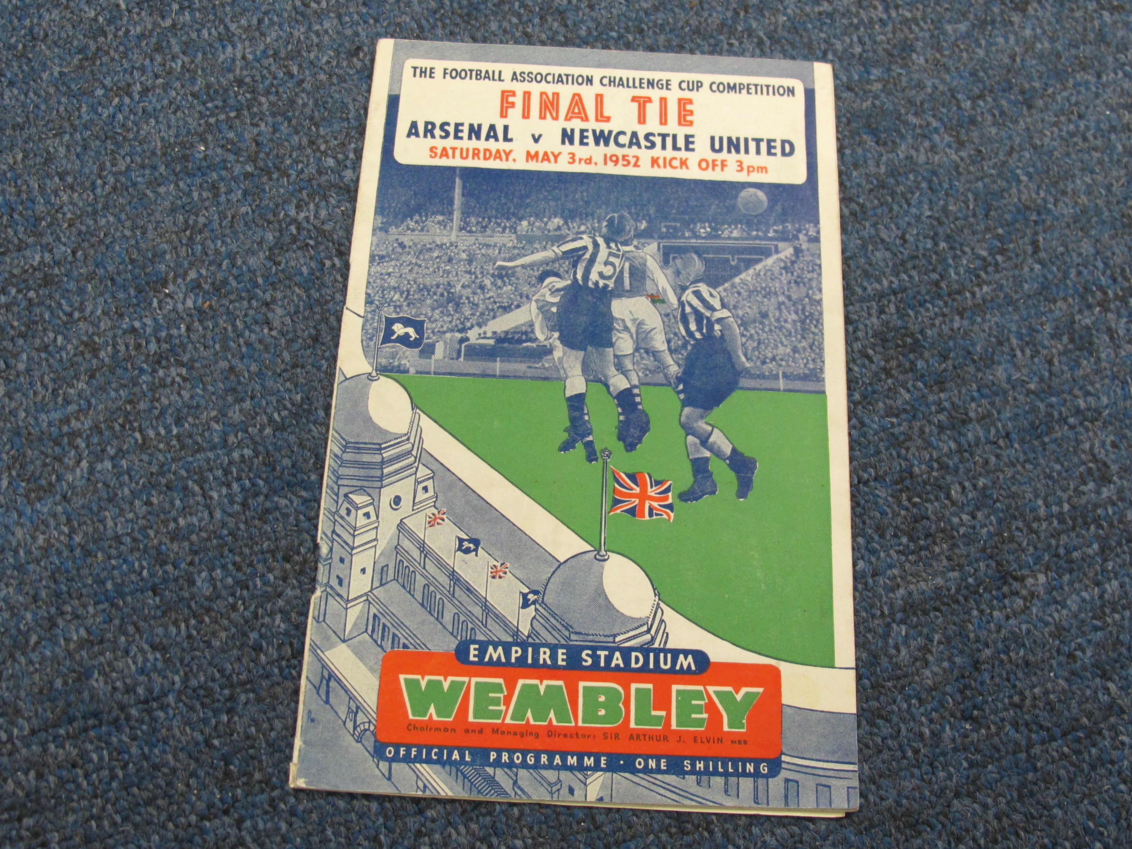 Arsenal v Newcastle FA Cup Final 3/5/1952 at Wembley