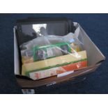 Accessories - box of 2nd hand Hagner black pages, various sizes, and a large range of Hawid and