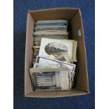 Original mixed selection of Topographical cards, vintage and modern in box, better noted (approx 600