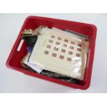 GB - large red plastic tub packed with mainly GB material, loose, on stockcards, etc. (qty) Needs