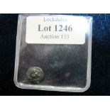 Ancient Greek silver minor, obverse:- Head of young Herakles, right wearing Lion's skin head-