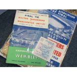 FA Cup Final Manchester Utd v Bolton 3/5/1958 programme, Ticket, Song Sheet and Newspapers