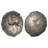 Ancient British Celtic silver unit of the Corieltauvi c.5 - 1 B.C. AVN COST Type, S.403, VA. 914-