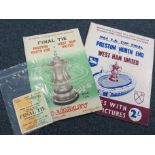 FA Cup Final programme, Ticket and Players brochure for Preston N.E. v West Ham 2/5/1964 (3)