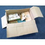 Box containing quantity of cards in sets, part sets & odds, cards in various boxes, tins, etc (