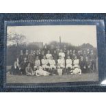 Chelmsford Res FC postcard photo of team & other players, thought to be c1919/20 with Cup & Shield