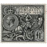 GB - Postal Union Congress £1 black SG438 VFU cat £550