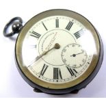 Silver (0.935) open face pocket watch "Midland Lever" by J G Graves Sheffield, the dial with Roman