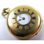 Late Victorian 18ct gold ladies half hunter pocket watch by Fattorini, hallmarked London 1894, the