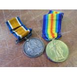 BWM and Victory Medal to 29400 Pte Robert Sedgwick 2nd Battalion Lancashire Fusiliers. Killed in