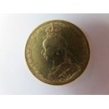 Sovereign 1889M, Melbourne Mint, Australia, S.3867A, VF