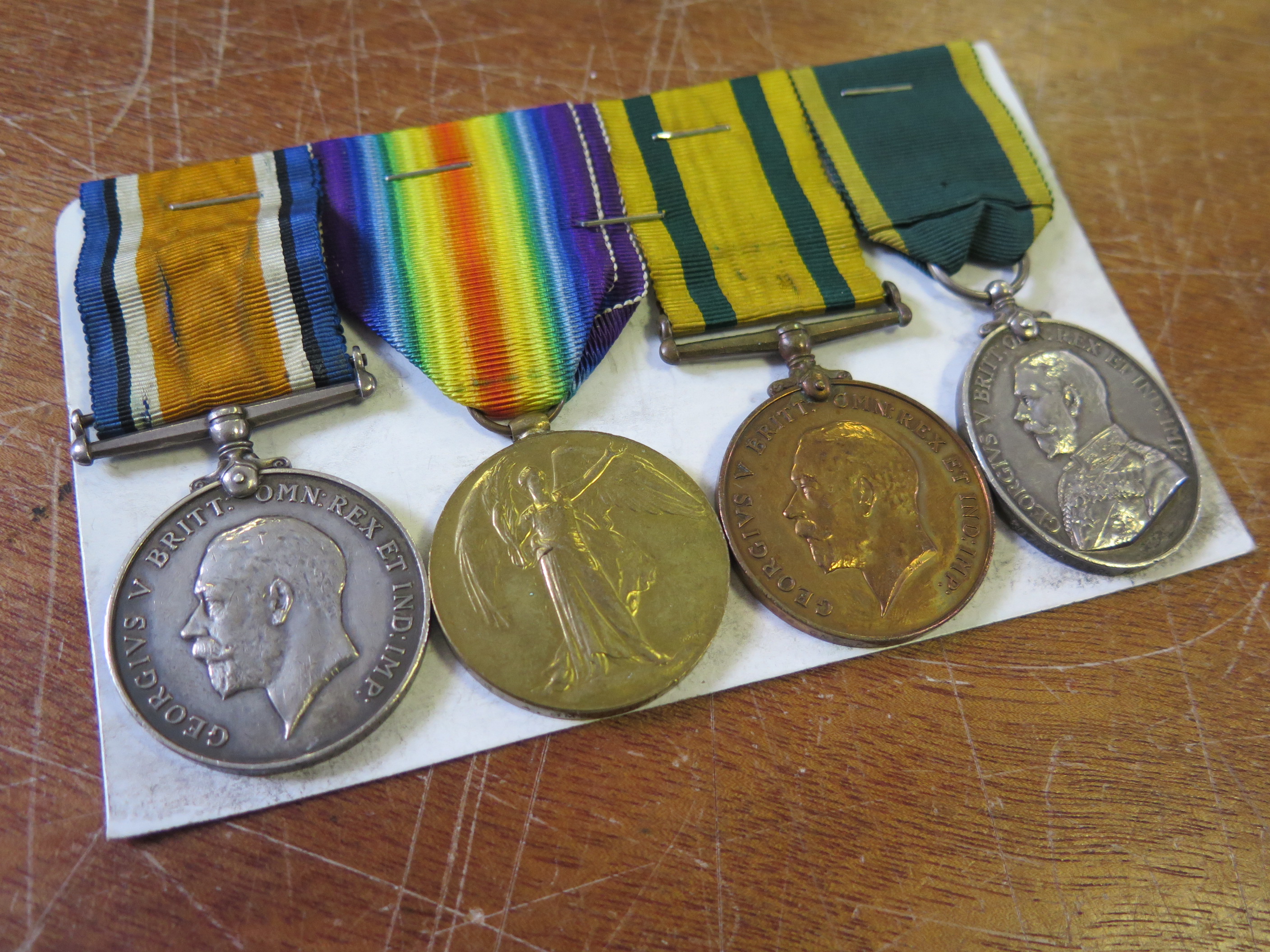 BWM and Victory Medal, Territorial War Medal and Territorial Efficiency Medal to 274/307050 Bdr