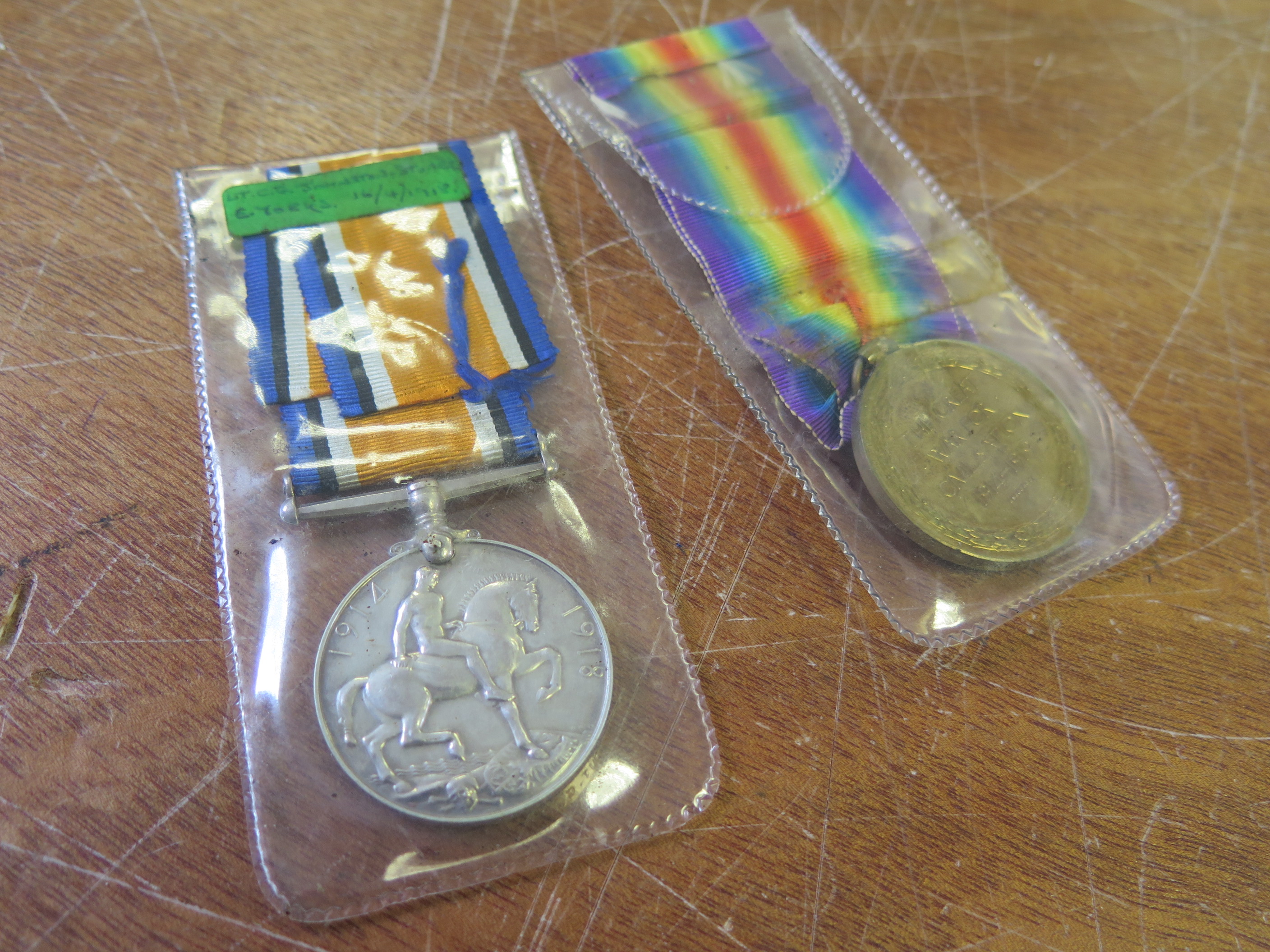 BWM and Victory Medal to Lt. Cyril George Johnson-Stuart 13th Battalion (4th Hull, The T'others)