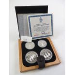 Canada 1976 Olympic silver four coin set in original case with certificate