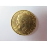 Sovereign 1927 SA, Pretoria Mint, South Africa, EF, tiny edge nick.