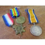 1915 Star Trio to 21668 C Farrell Royal Dublin Fusiliers. Date of entry France 19/12/15