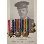 1915 Star Trio (with original boxes, ribbons and two officers pips) to 2nd Lieutenant George