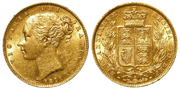Sovereign 1871s (shield) EF