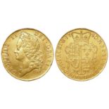 Two Guineas 1740/39, S.3668, VF ex-mount repaired and tooled obverse.