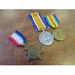 1915 Star Trio to 20255 Pte Norman Slinger 1st Battalion Loyal North Lancashire Regiment. Died of