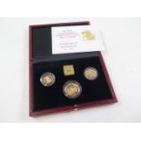 Three coin set 1990 (£2, Sovereign & Half Sovereign) FDC boxed as issued