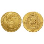 Spain gold 1/2 Escudo 1786 M DV, KM# 425.1, nVF
