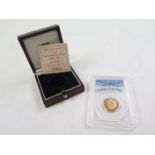 Sovereign 1989 PCGS slabbed as PR69DCAM along with its original box and certificate