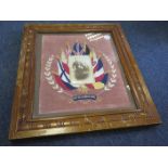 1st Royal Naval Brigade Needlework Panel, poignant framed needlework panel with inset photograph