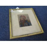 A small water colour print of a French Soldier (Zouave) in a contemporary frame. Nice study