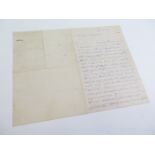 A letter written by the exiled Prince Imperial of France, Louis Napoleon Bonaparte dated Feb 8th