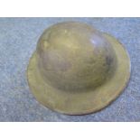 Great War rimmed Mark 1 Brodie Helmet from the Somme Battlefield. Remains of liner within mild steel