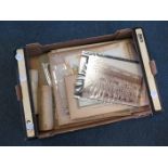 A fruit box full of large military photographs some mounted on card 1890's to 1920's, many