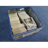 Biscuit tin containing large quantity of cards, all L or XL size, mainly Player's & Will's, believed