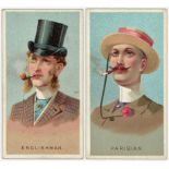 Allen & Ginter (U.S.A.). World's Smokers, complete set of 50 cards, issued in 1888, G - VG, a very