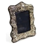 Silver fronted Picture frame with easel back, hallmarked 'London 1981', 23.7cm x 18.9cm approx.