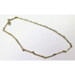 9ct Gold Fancy Link 18 inch Necklace weight 14.1 grams