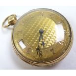 George III 18ct gold open face pocket watch, the gold dial with Arabic numerals, hallmarked London