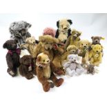 Collection of Eighteen Teddy Bears, to include "Steiff 1905 Classic" and various other hand made