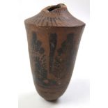 Ancient Greek decorated pottery urn (some damage), height 10cm approx.