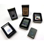 Zippo. Six military related lighters, incl. Humvee, 4th Armoured Brigade, UNFICYP, Kandahar