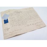 Queen Victoria. Commission document relating to William Henry McCausland to the rank of Ensign, date