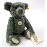 Steiff - Handmade Olive colour Mohair Teddy Bear - "1907 Classic Teddy Bear". With Steiff Golden