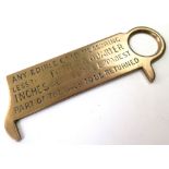 Brass Crab Gauge relating to the Crab Act 1877 made by Barnard Bishop & Barnards, Norwich