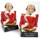 Pair of Carltonware 'Pick Flowers Keg Bitter' ceramic advertising figures, height 25cm approx.