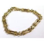 9ct Gold Fancy Link Bracelet weight 20.6 grams