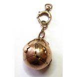 Masonic gilt puzzle fob ball stamped 9ct. Weight approx. 6g