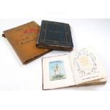 Victorian scrap album containing numerous mounted Christmas cards and similar 30cm x 23cm approx.,