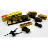 Dinky. Three boxed Dinky Toys, comprising 697 25-Pounder Field Gun Set ; 641 Army 1-Ton Cargo