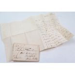 Berkeley (Admiral Sir George Cranfield). Handwritten three sided letter to Captain Hawker, dated